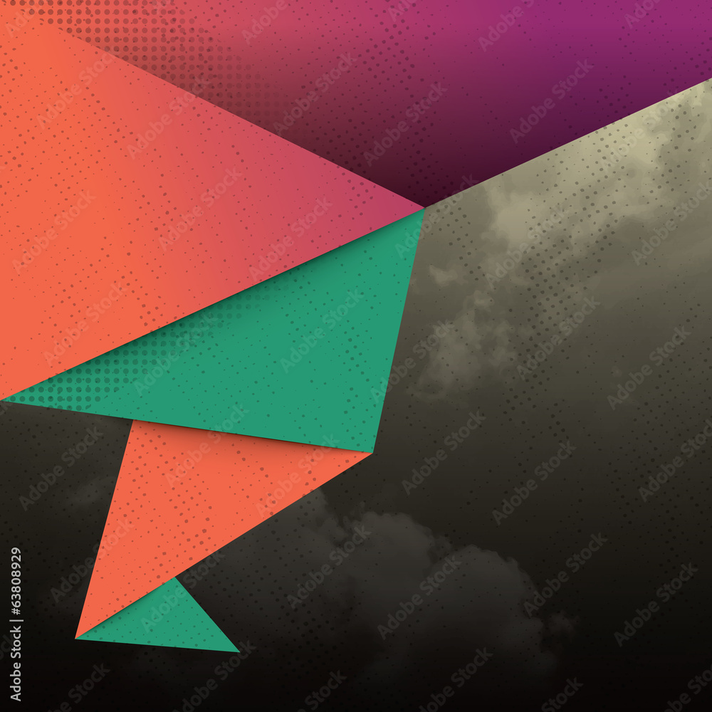 Poster abstract triangle shape background