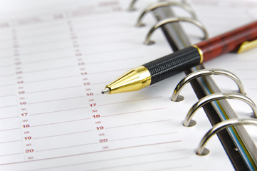Terminkalender mit Stift