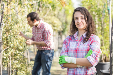 Gardeners at Nursery