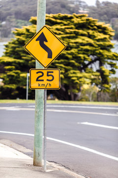 Road sign of the maximum speed