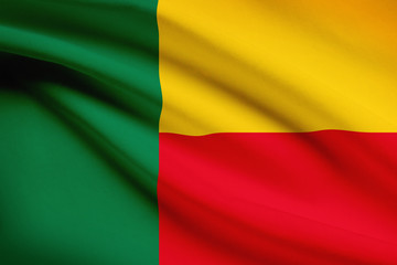 Series of ruffled flags. Benin.