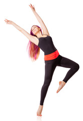 Obraz premium Young dancing woman