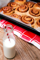 Milk and cinnamon buns