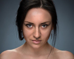 Beauty Girl With Piercing