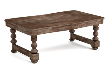 realistic 3d render of old table