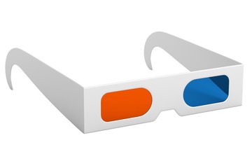 realistic 3d render of stereoscopic glasses
