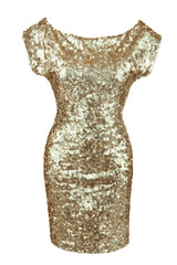 Golden sequin dress