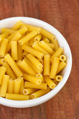 pasta in white bowl