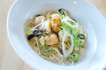 scallop pasta