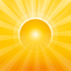 sun with rays as a gateway - obrazy, fototapety, plakaty