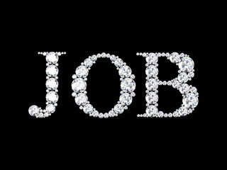 diamond job sign on black background