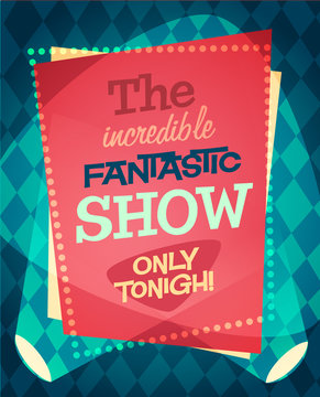 Circus show poster. Vector illustration.