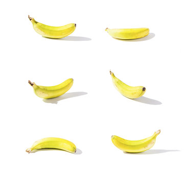bananas from different point of view background