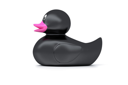 black rubber duck