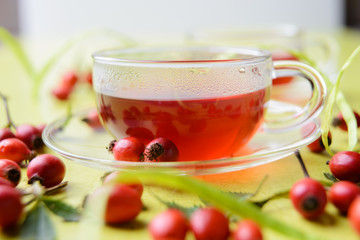 Frisch gebrühter Hagebuttentee