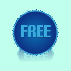 Ribbon Button With Free Text