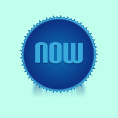 Ribbon Button With Now Text