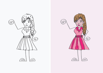 women fashion cartoon