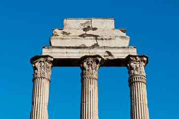 Naklejka premium Temple of Castor and Pollux in Rome