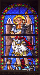 Saint Christopher Stained Glass Cathedral Andalusia Granada