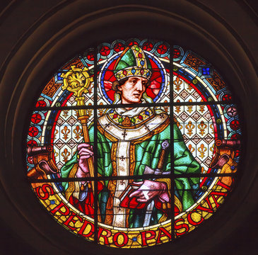 Saint Pedro Pacal Stained Glass Cathedral Granada