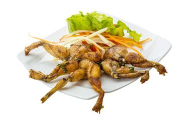 Grilled frog legs
