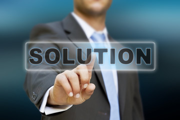 Businessman solution concept