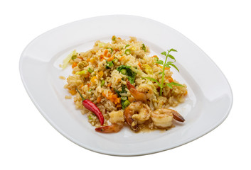 Fried rice with shrimps