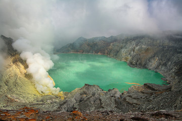 Kahah Ijen viewpoint, Java island, Indonesia