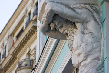 Atlas statue, architectural detail