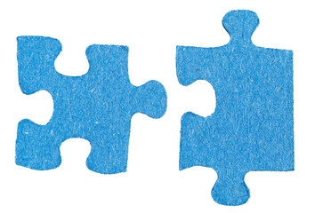 Fototapeta premium two sepatated jigsaw puzzle pieces