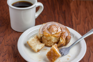 Coffee and Cinnamon Roll