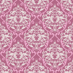 seamless wallpaper. damask pattern. flower background