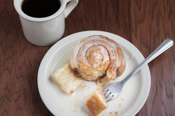 Coffee and Cinnamon Roll