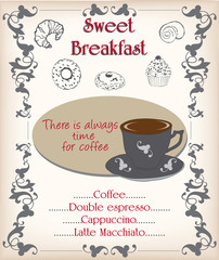 coffee and breakfast poster