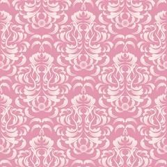 vector seamless backdrop. damask pattern. flower wallpaper