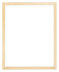 modern flat narrow simple light wood picture frame - obrazy, fototapety, plakaty