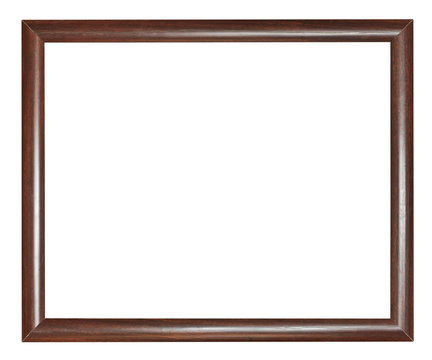 simple narrow dark brown wooden picture frame