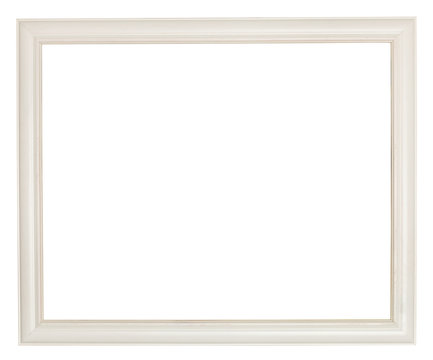 simple white painted wooden picture frame