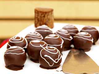 Delicious chocolate pralines