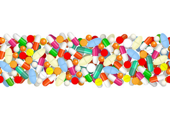 Seamless pattern with pills
