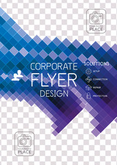 Wave abstract corporate flyer print design