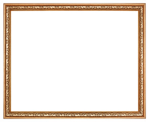 narrow baroque carved wooden picture frame