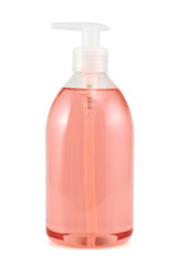 Plastic bottle of liquid soap isolated