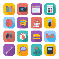 Flat icons for Web Design