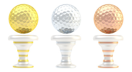 Award golf ball sport trophy cup