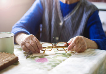 Old woman in the kitchen