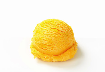 Scoop of yellow ice cream