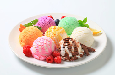 Assorted ice cream