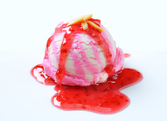Raspberry ice cream
